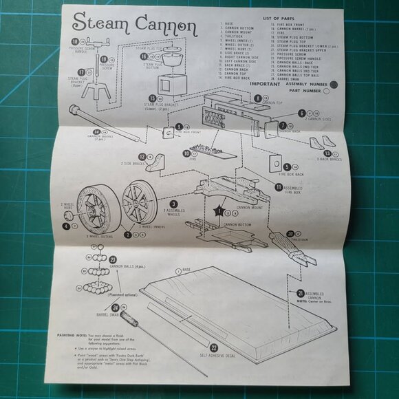 Vintage AMT Model - Leonardo Da Vinci's Steam Cannon model Kit - Picture 4 of 4